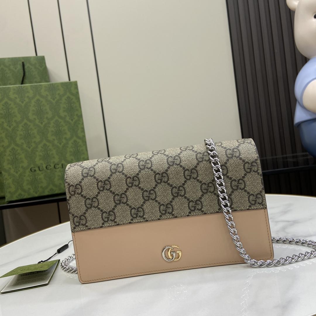Gucci GG Marmont Chain Wallet - FashionPlug