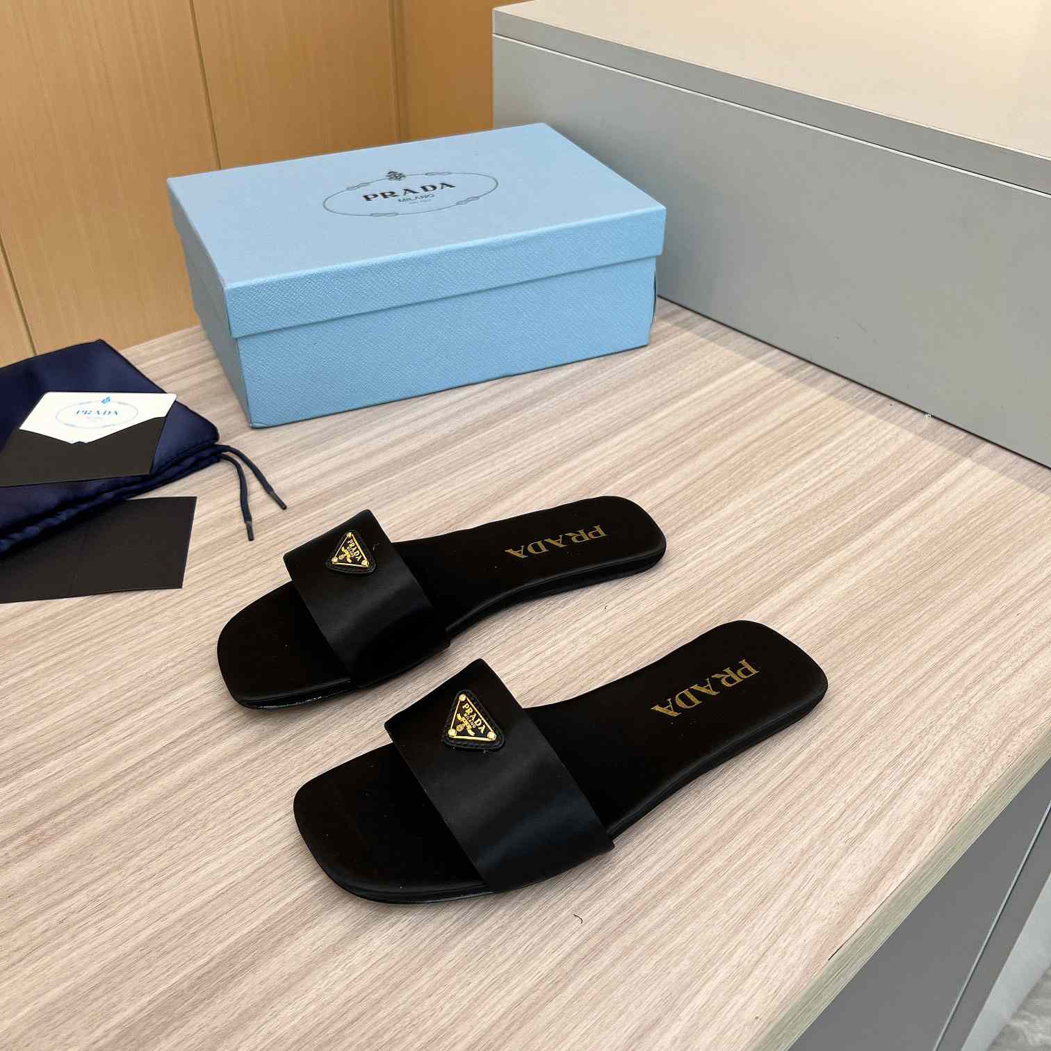 Prada Leather Slides - FashionPlug