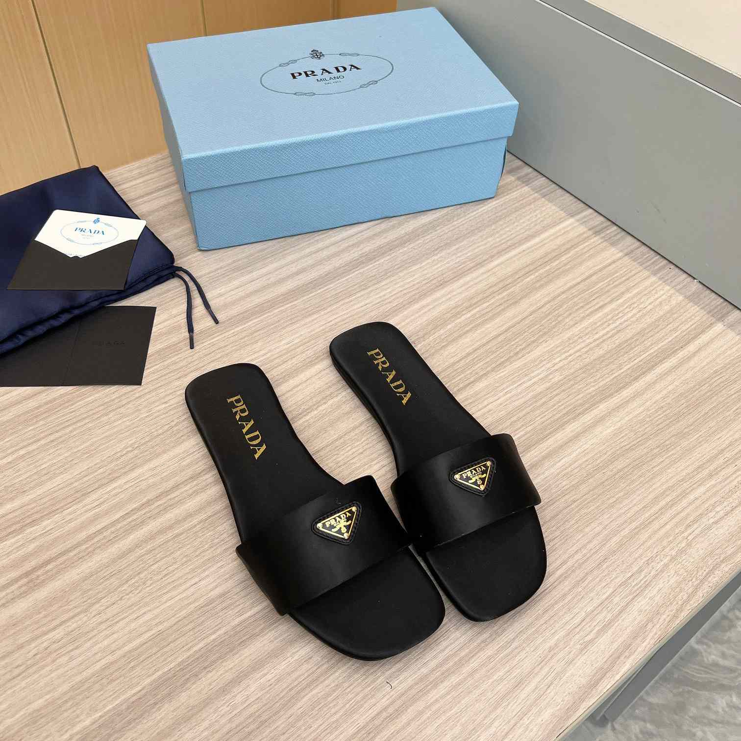 Prada Leather Slides - FashionPlug