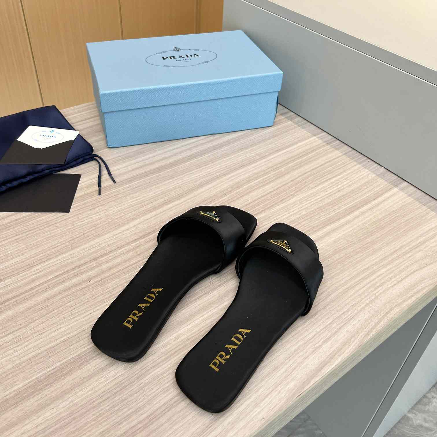 Prada Leather Slides - FashionPlug