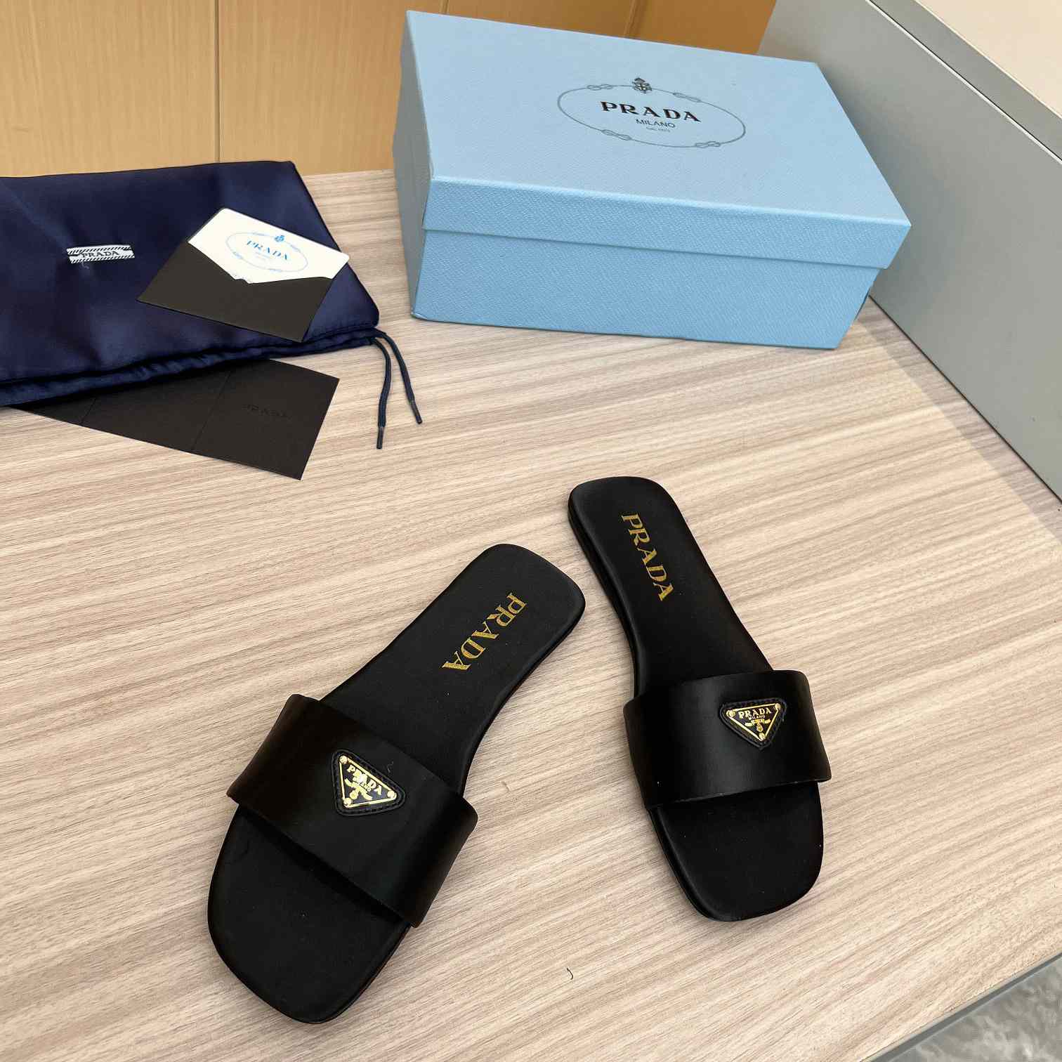 Prada Leather Slides - FashionPlug