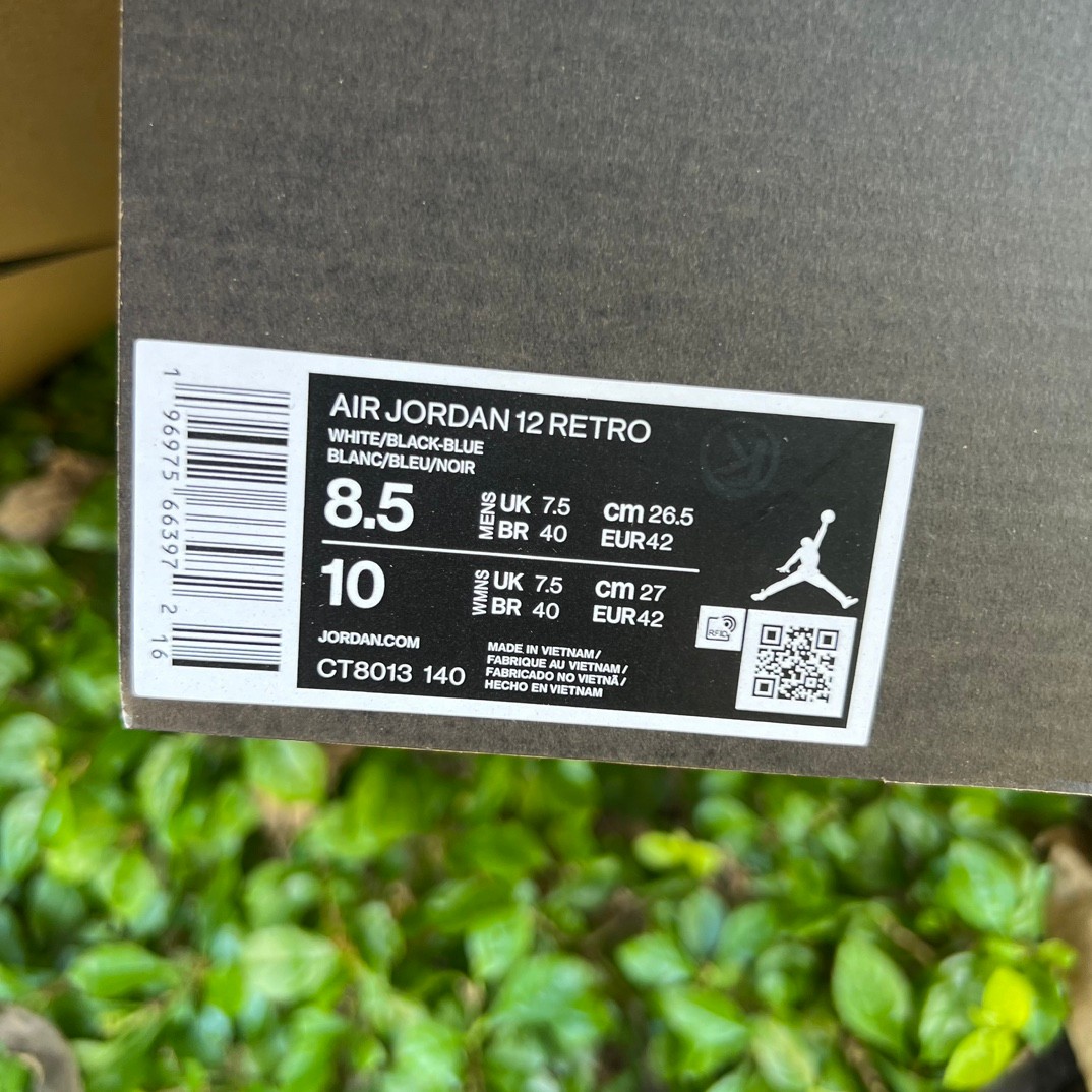 Air Jordan 12 “Blueberry” Sneaker      CT8013-140 - FashionPlug