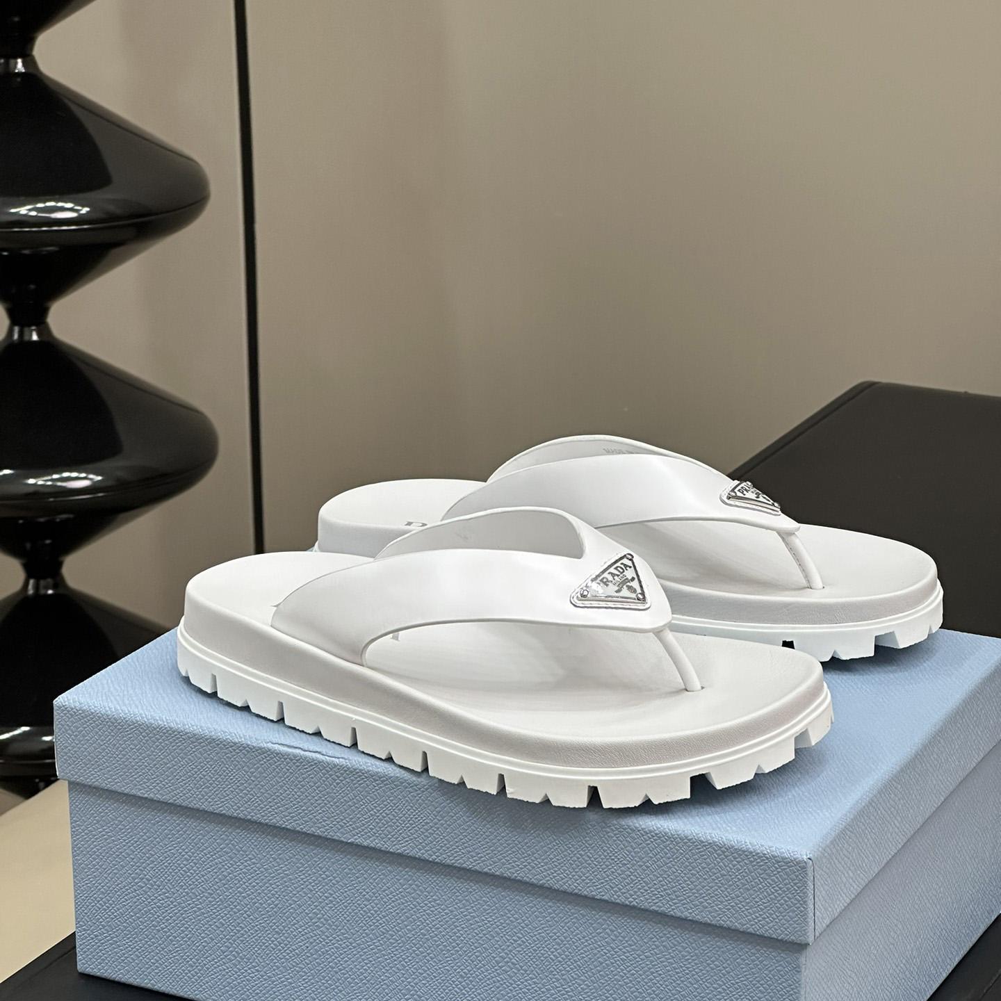 Prada Rubber Thong Sandals - FashionPlug