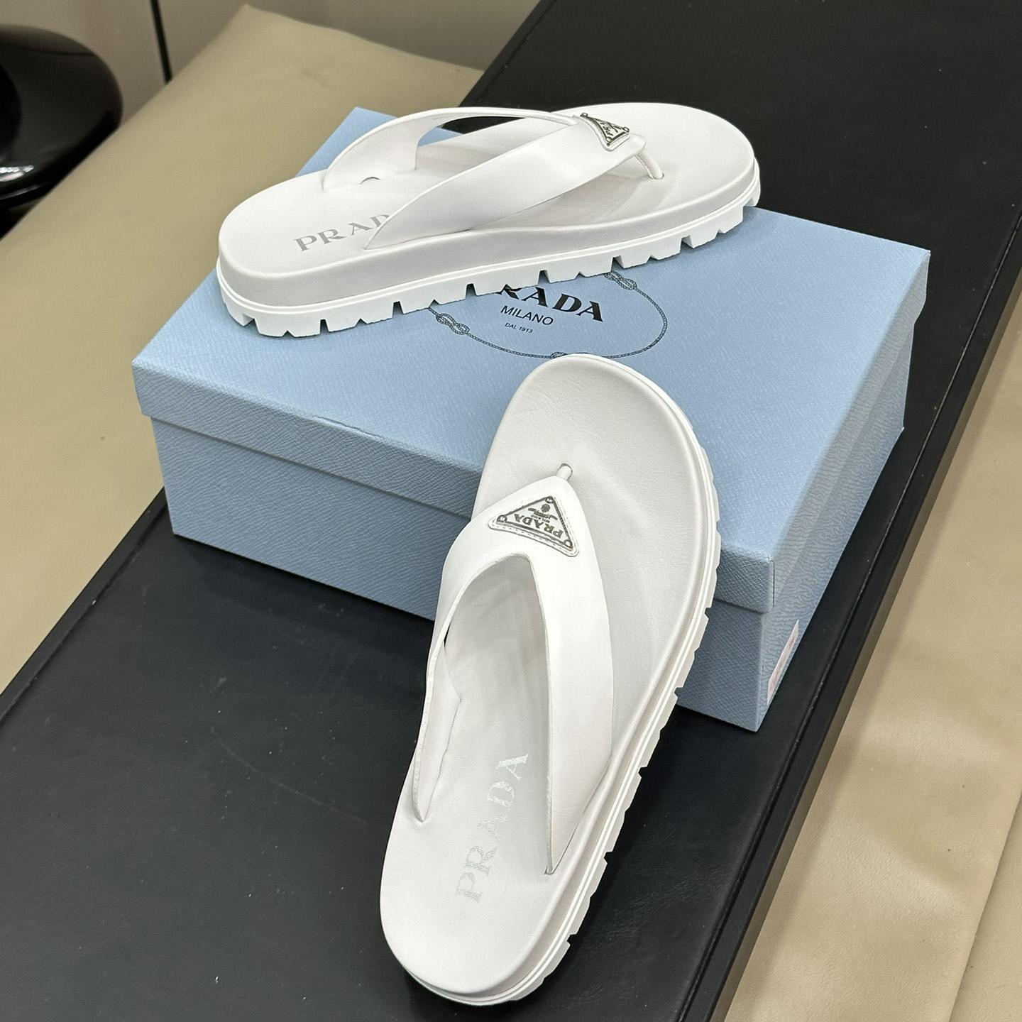 Prada Rubber Thong Sandals - FashionPlug