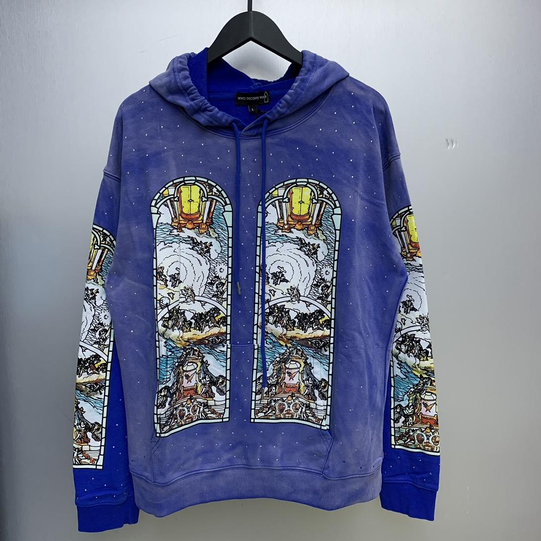 Who Decides War Chalice Embroidered Hooded Sweatshirt - FashionPlug