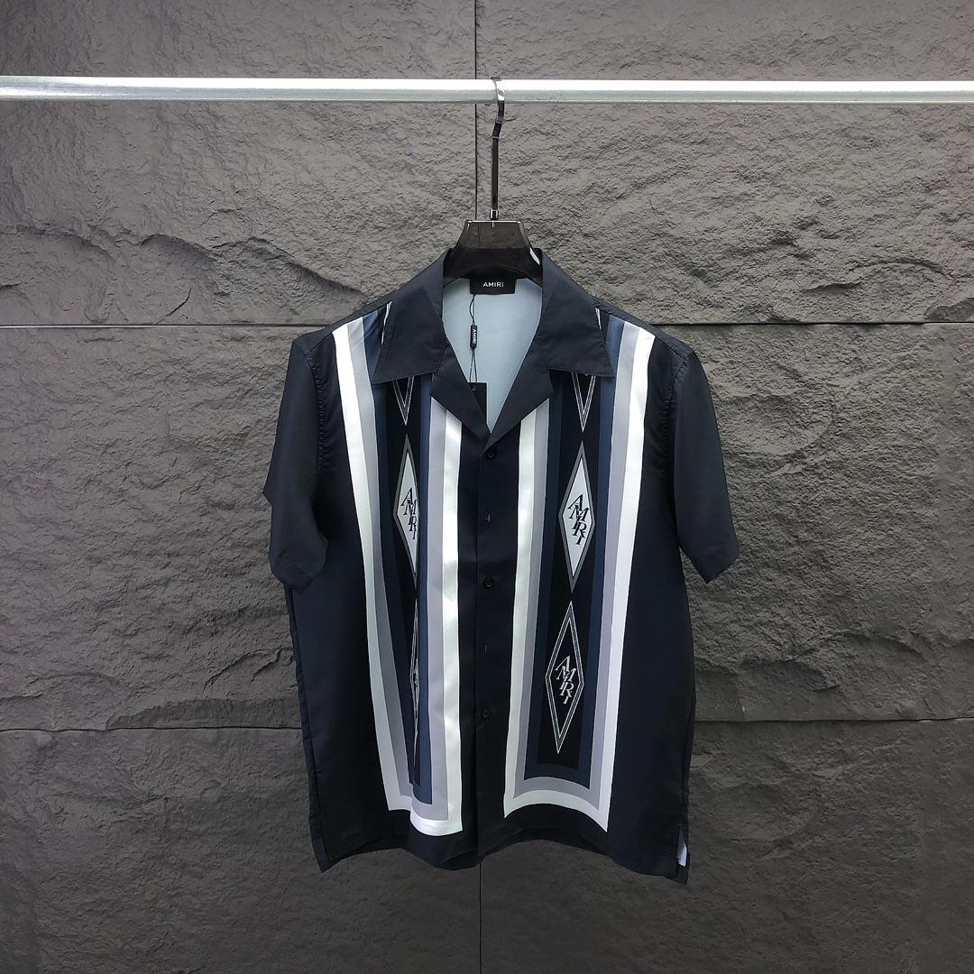 Amiri Diamond Bowling Shirt - FashionPlug