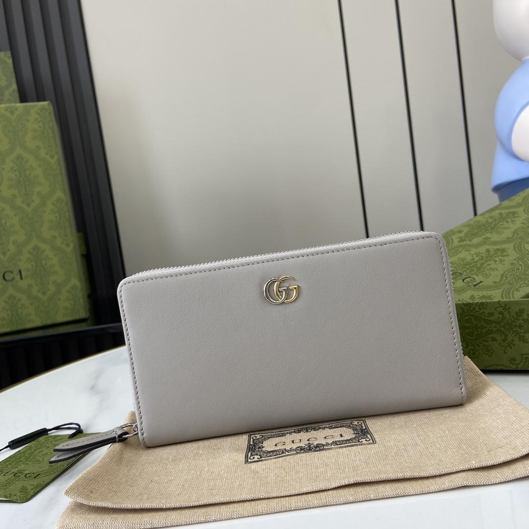 Gucci GG Marmont Zip-around Wallet - FashionPlug