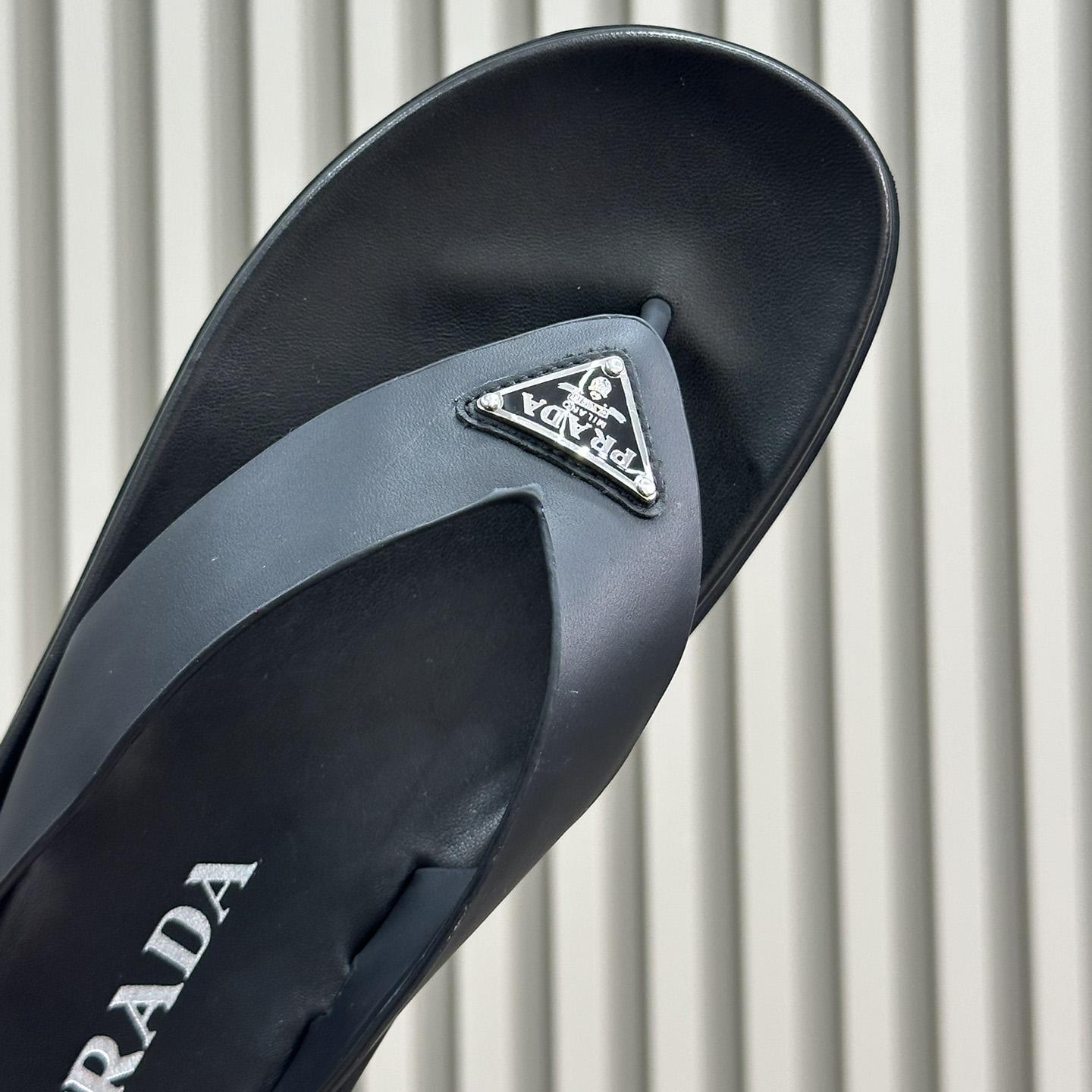Prada Rubber Thong Sandals - FashionPlug