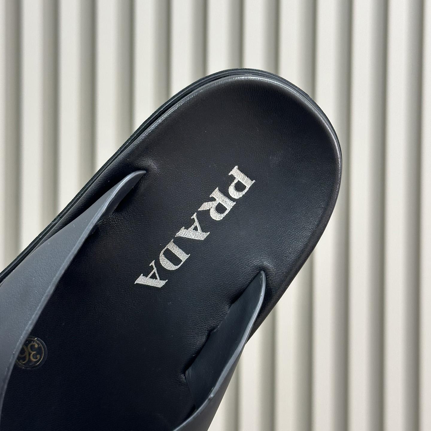 Prada Rubber Thong Sandals - FashionPlug