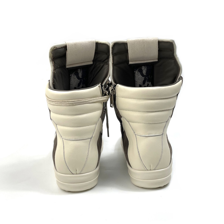 Rick Owens Geobasket Lace-up Suede High-top Trainers - FashionPlug