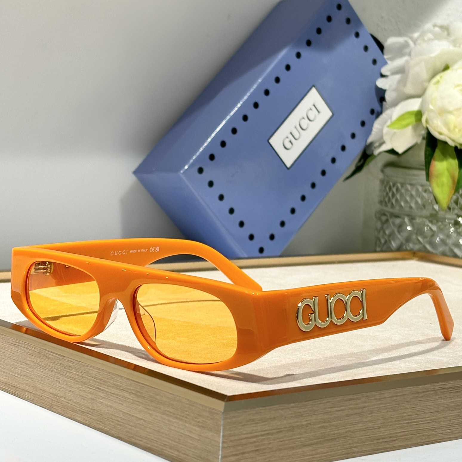 Gucci Geometric Shaped Frame Sunglasses   GG1771S - FashionPlug