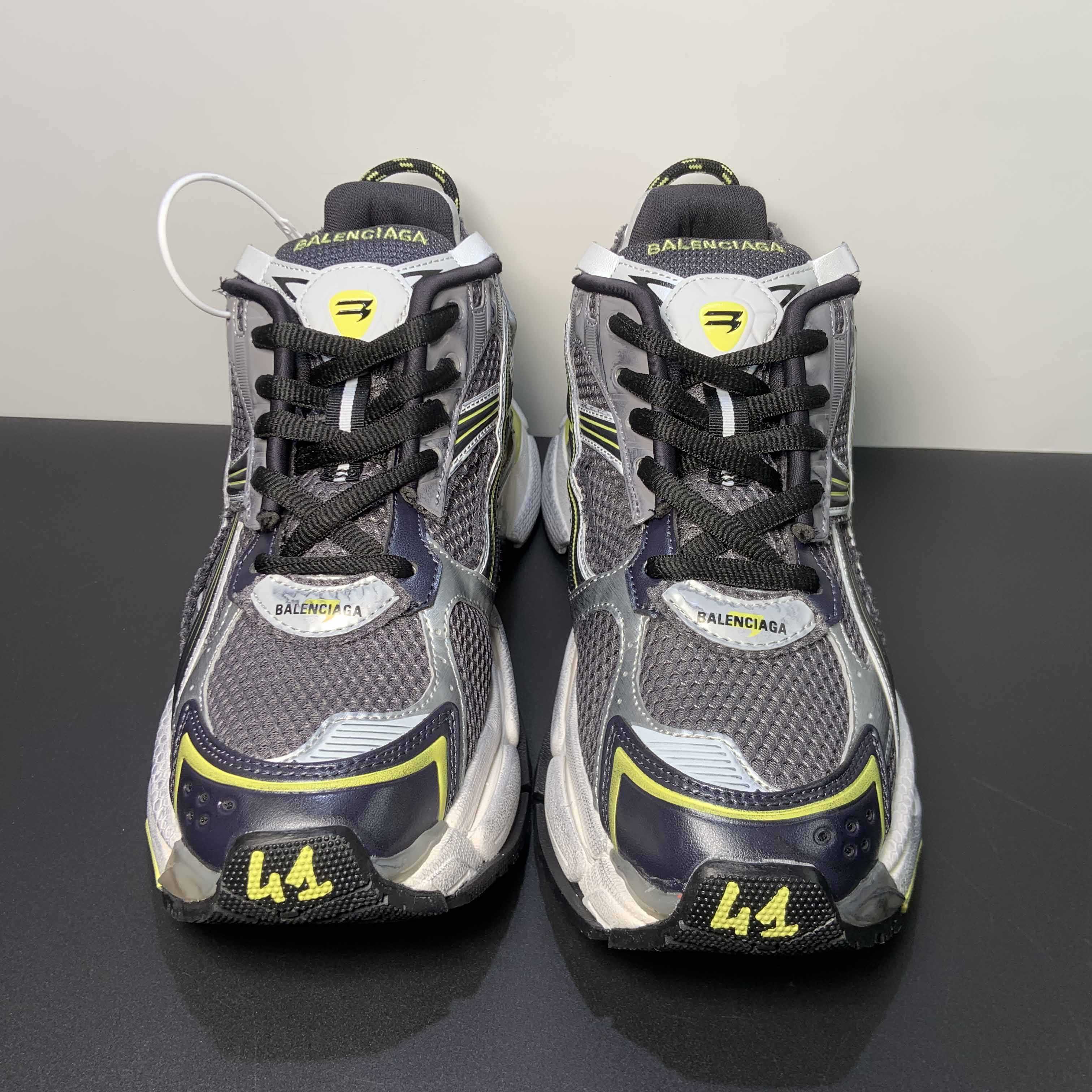 Balenciaga Runner Sneaker In Grey/Yellow And White - FashionPlug