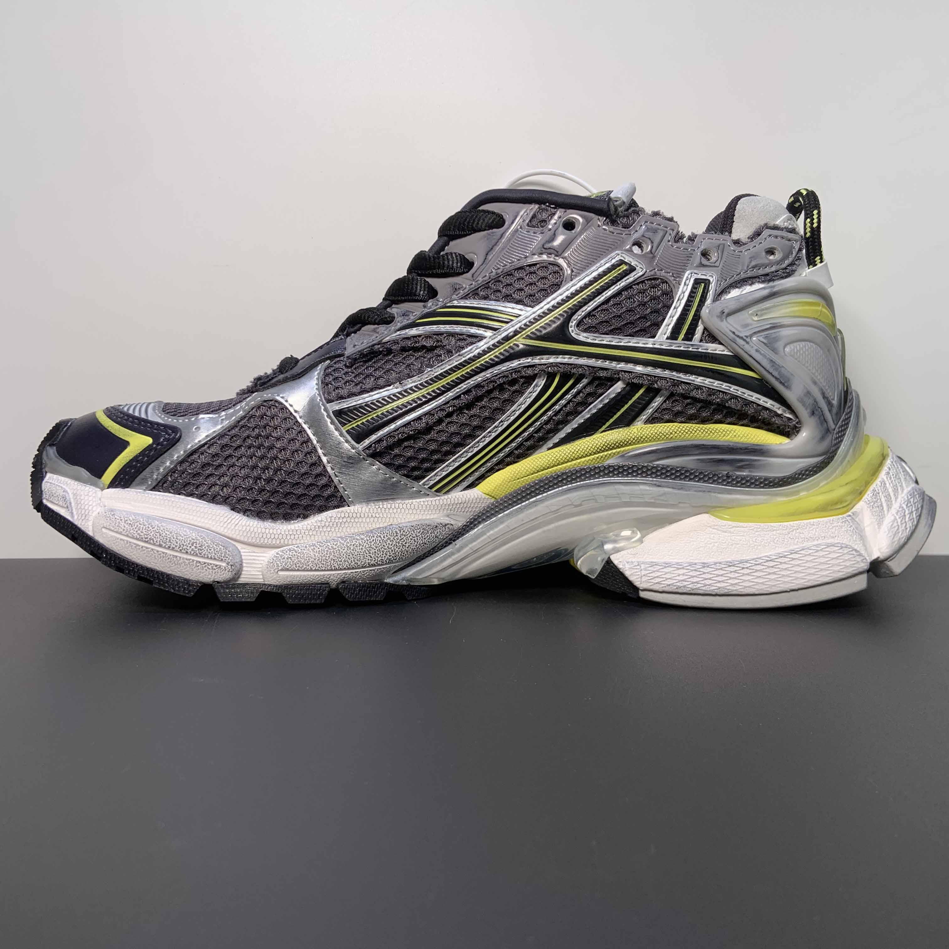 Balenciaga Runner Sneaker In Grey/Yellow And White - FashionPlug