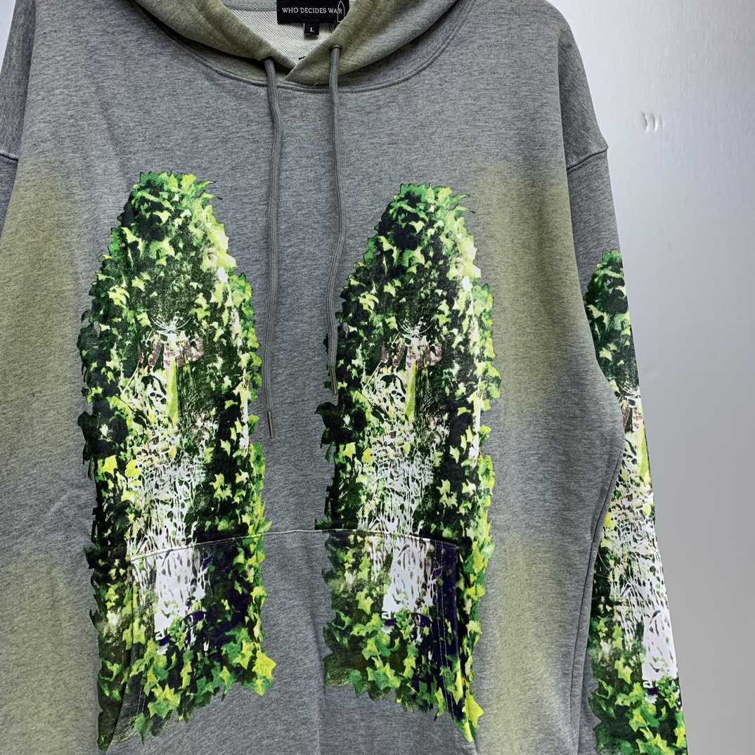 Who Decides War Green Garden Glass Hoodie - FashionPlug