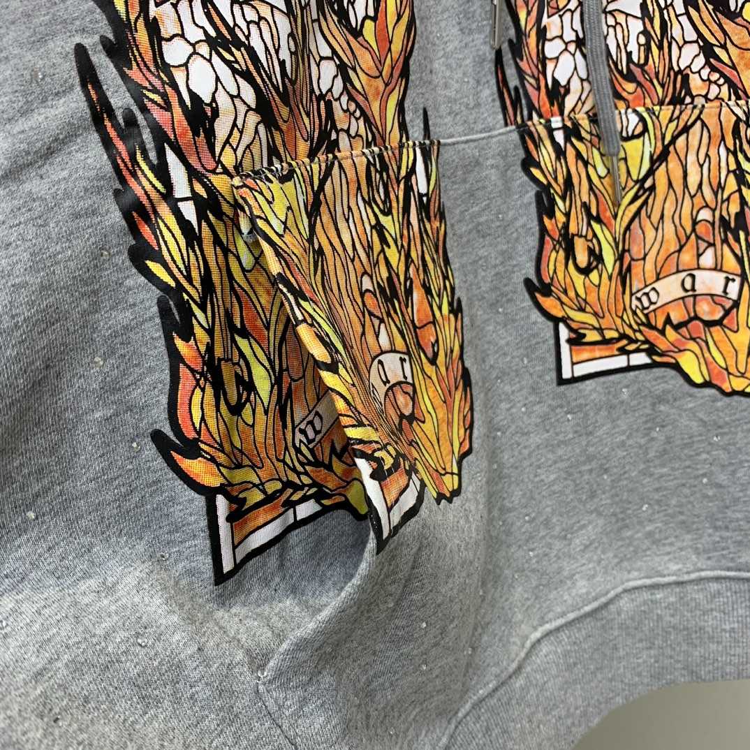 Who Decides War Flame Glass Hooded Sweatshirt - FashionPlug