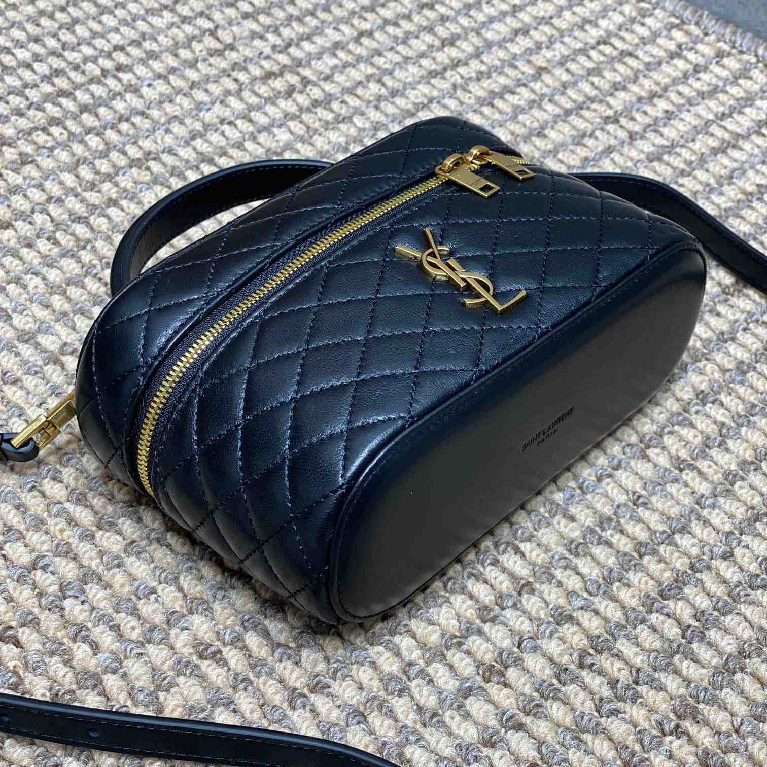 Saint Laurent Gaby Vanity Bag In Lambskin - FashionPlug