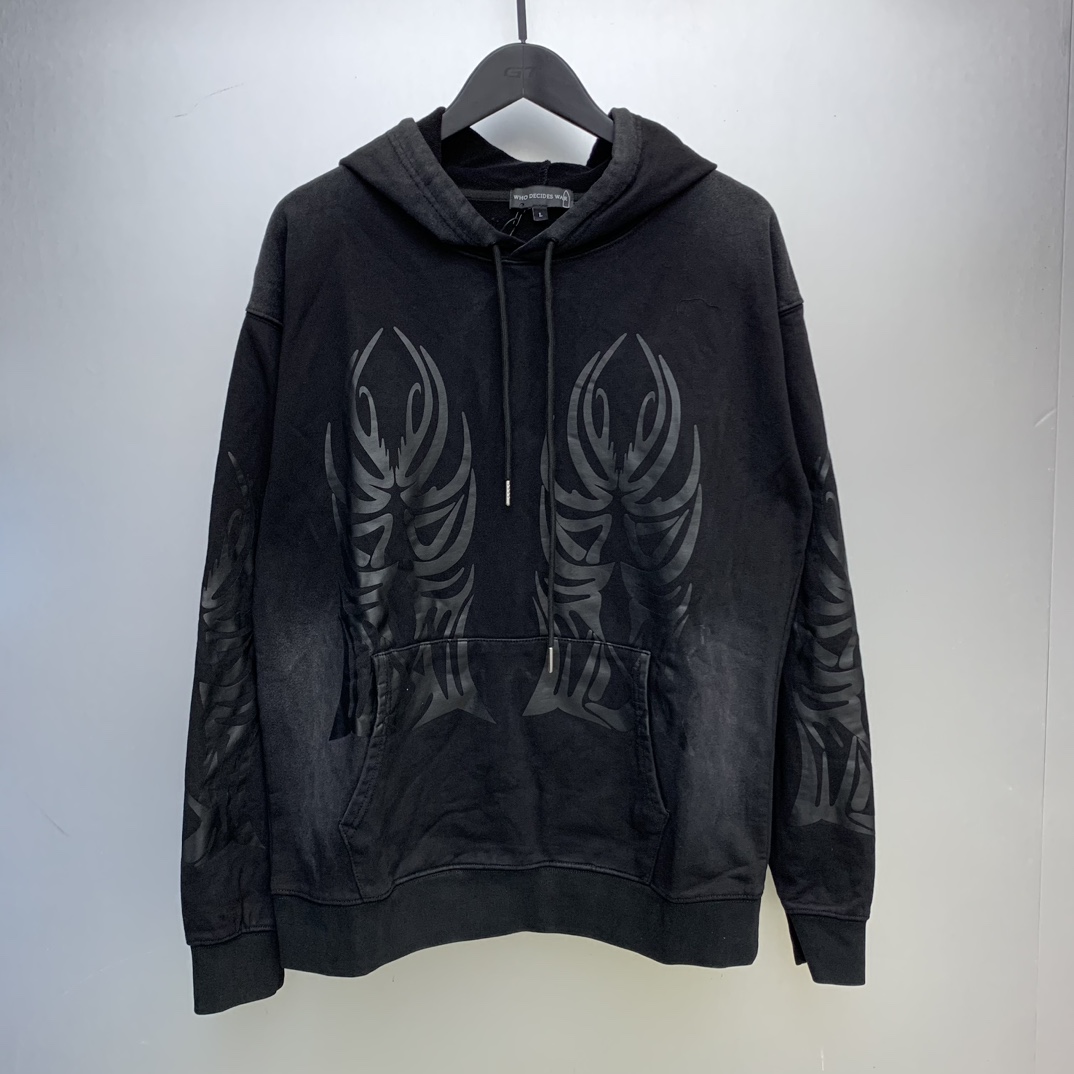 Who Decides War Black Winged Hoodie - FashionPlug