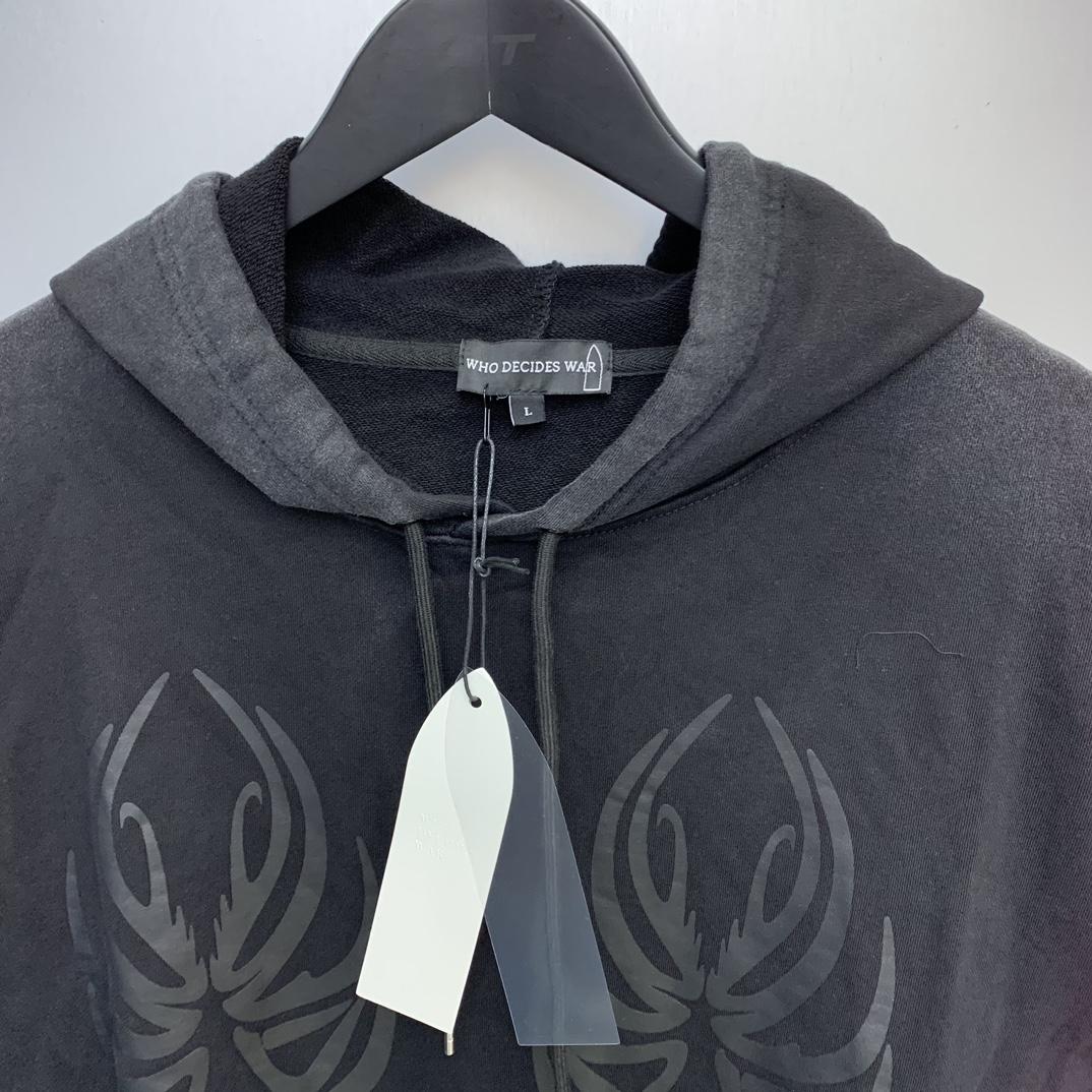 Who Decides War Black Winged Hoodie - FashionPlug