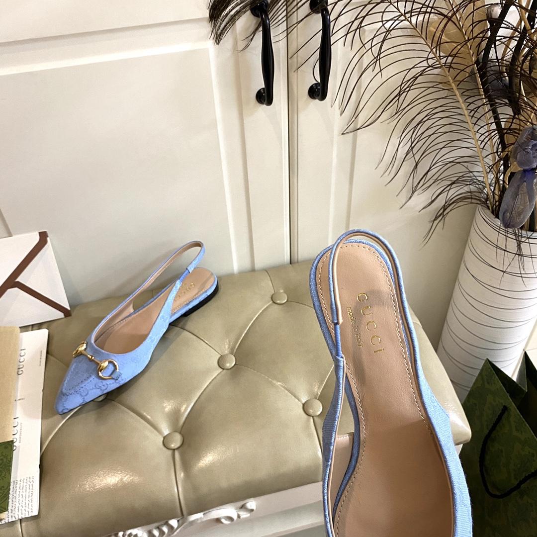 Gucci Women's Horsebit Slingback Ballet Flat - FashionPlug