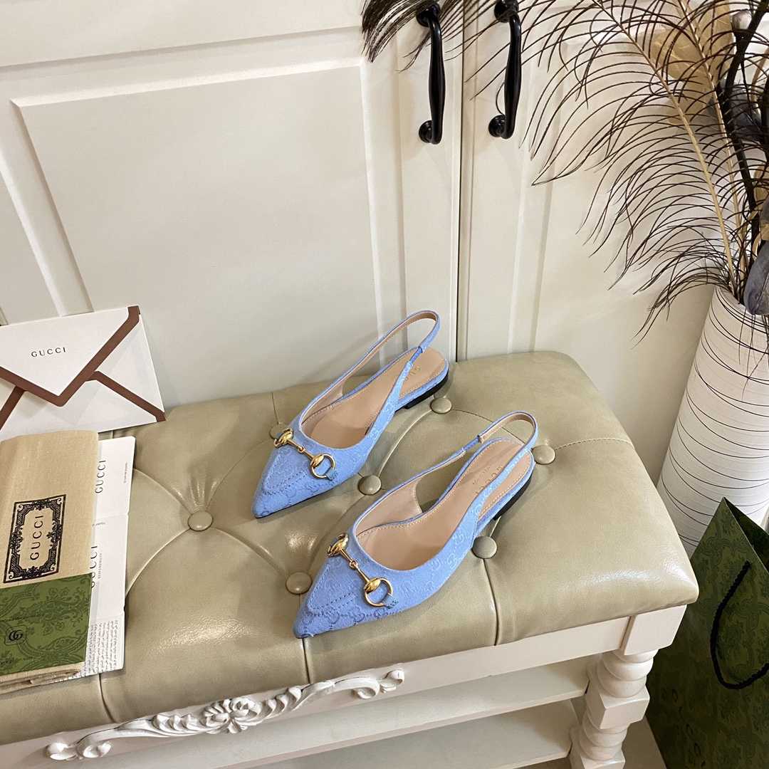 Gucci Women's Horsebit Slingback Ballet Flat - FashionPlug