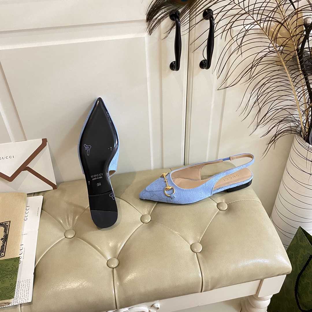 Gucci Women's Horsebit Slingback Ballet Flat - FashionPlug