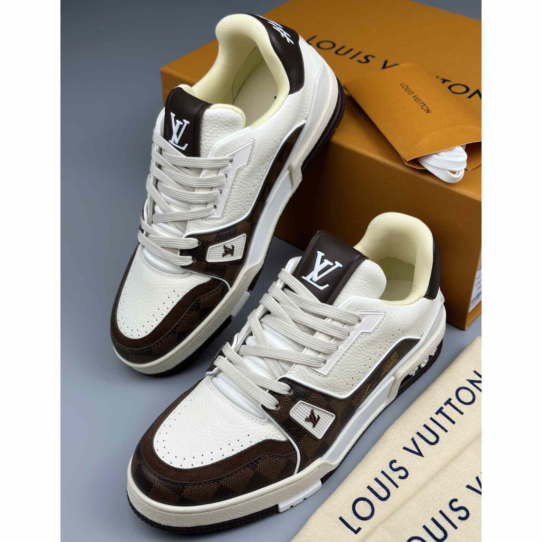 Louis Vuitton LV Trainer Sneaker   - FashionPlug