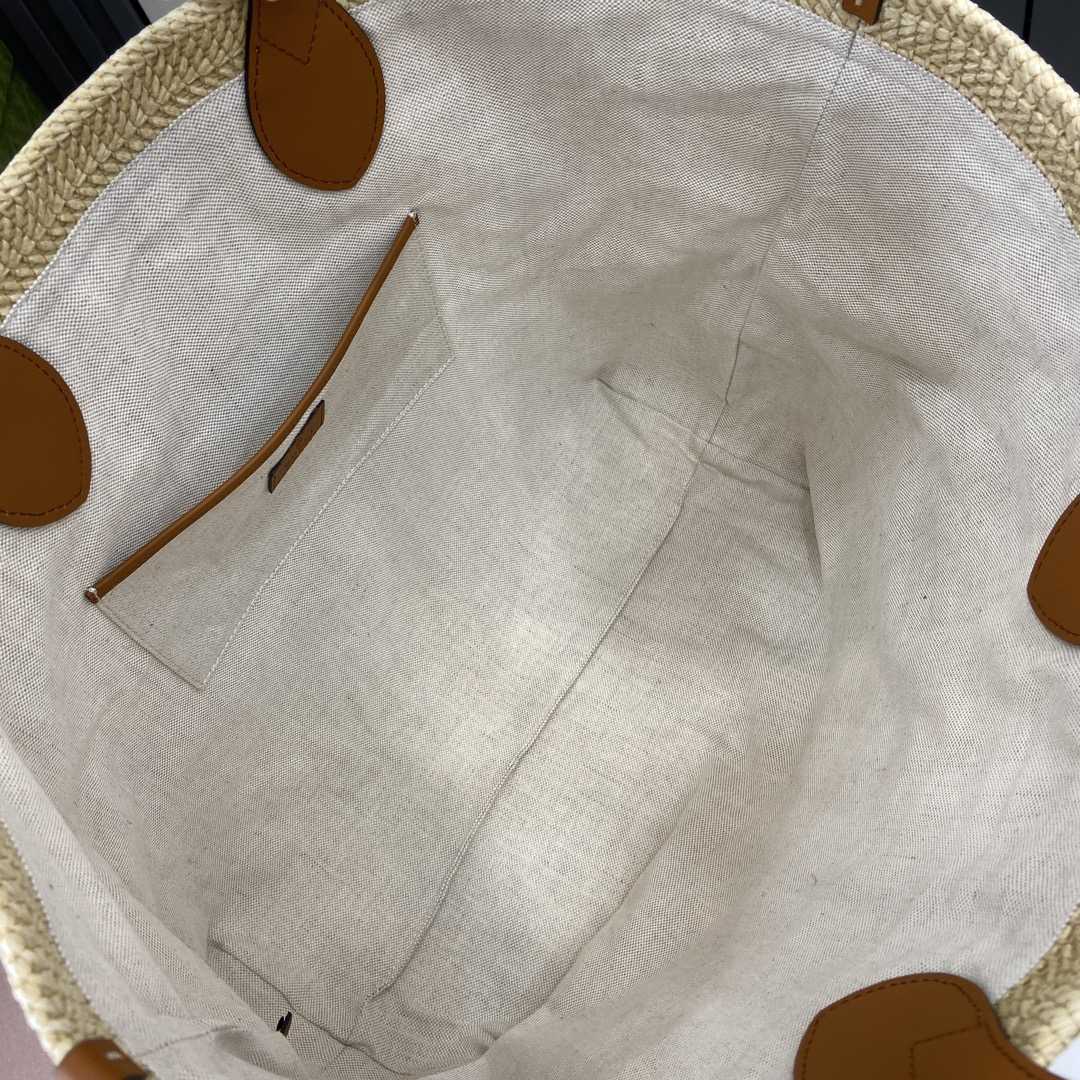 Gucci Medium Straw-effect Tote - FashionPlug