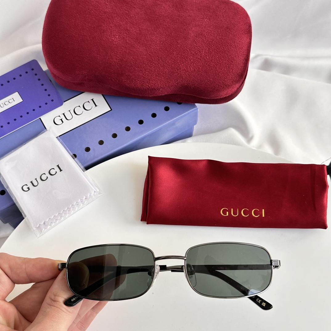 Gucci Rectangular Frame Sunglasses  GG1457S  - FashionPlug