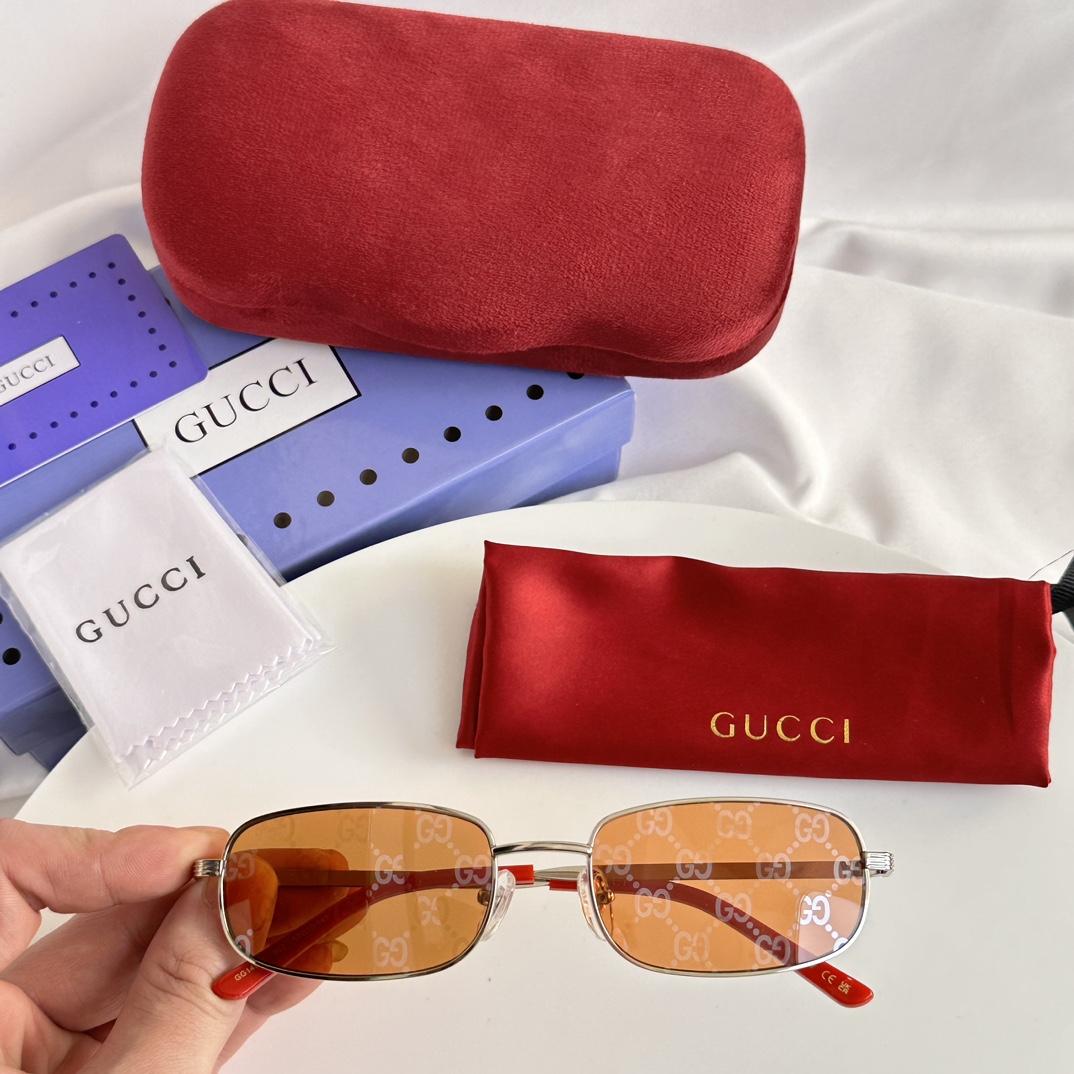 Gucci Rectangular Frame Sunglasses  GG1457S  - FashionPlug