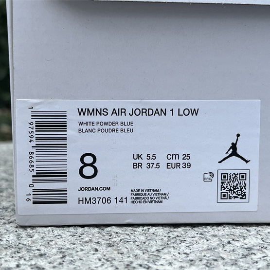 Jordan Air Jordan 1 LOW “White/Pink Foam/Glacier Blue  Sneaker    HM3706-141 - FashionPlug