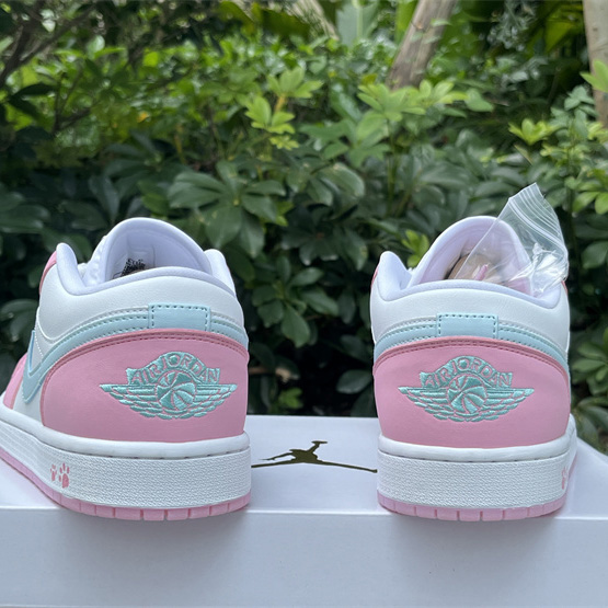 Jordan Air Jordan 1 LOW “White/Pink Foam/Glacier Blue  Sneaker    HM3706-141 - FashionPlug