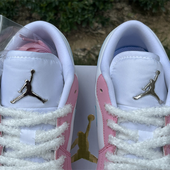 Jordan Air Jordan 1 LOW “White/Pink Foam/Glacier Blue  Sneaker    HM3706-141 - FashionPlug