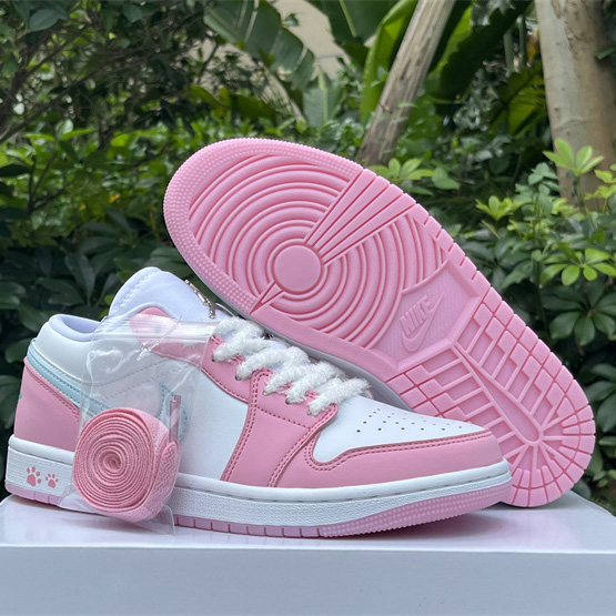 Jordan Air Jordan 1 LOW “White/Pink Foam/Glacier Blue  Sneaker    HM3706-141 - FashionPlug