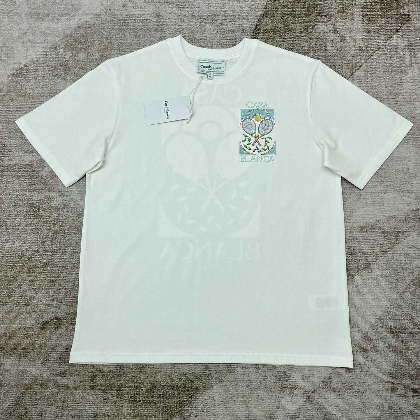 Casablanca Tennis Pastelle Printed T-Shirt   C870 - FashionPlug