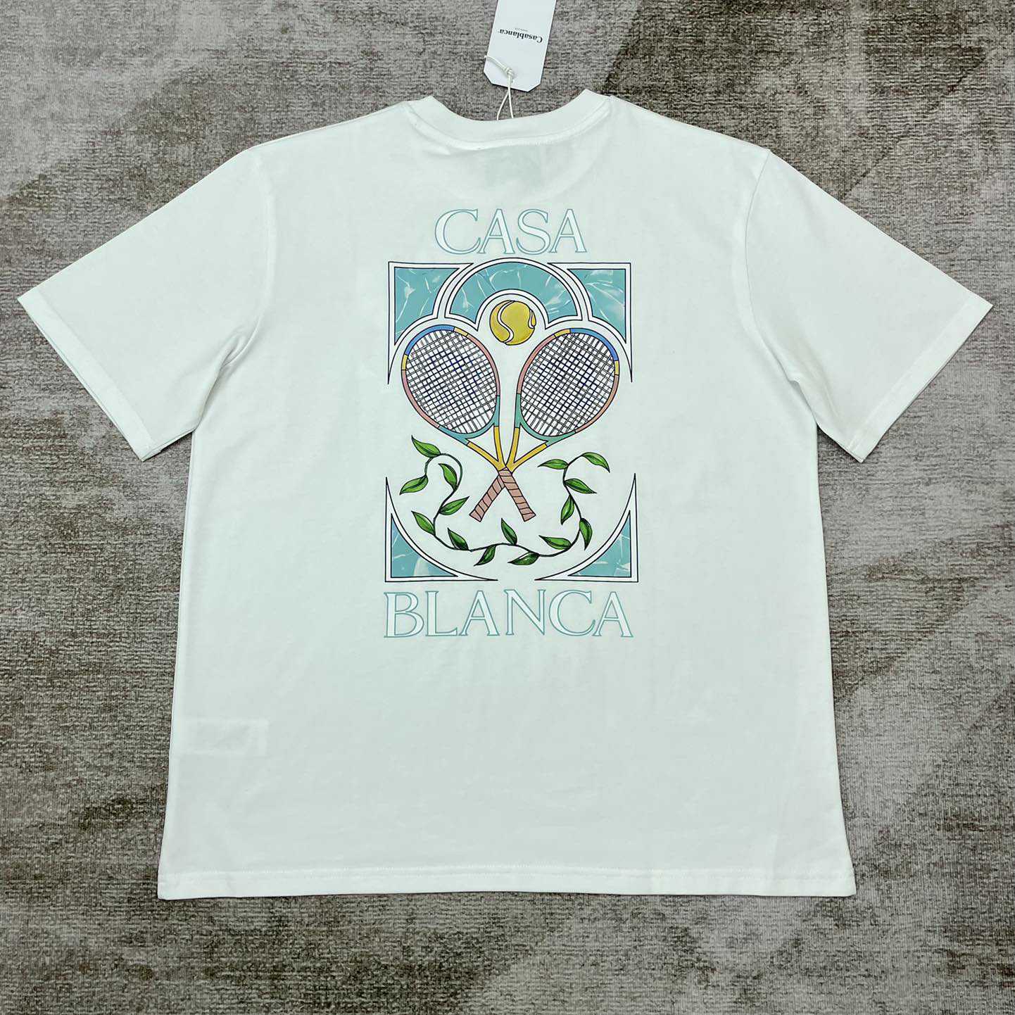 Casablanca Tennis Pastelle Printed T-Shirt   C870 - FashionPlug