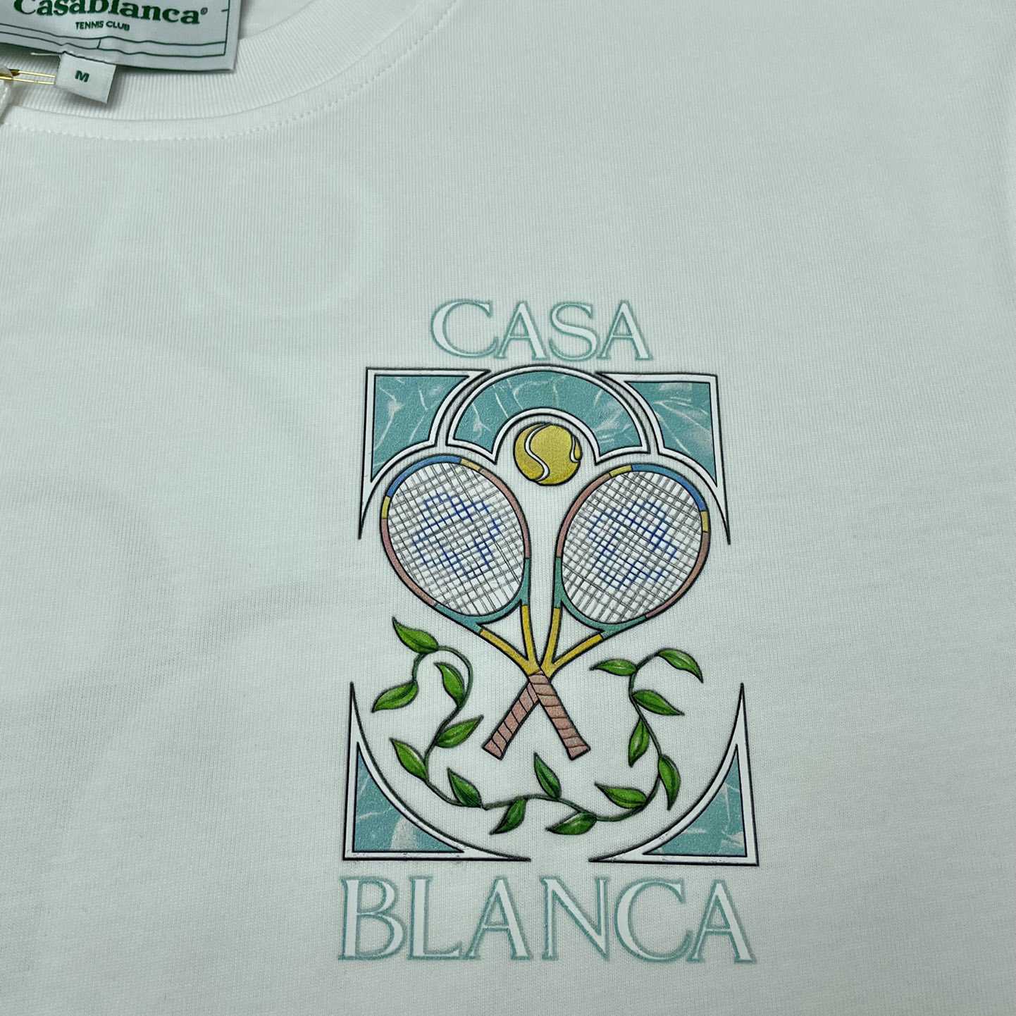 Casablanca Tennis Pastelle Printed T-Shirt   C870 - FashionPlug