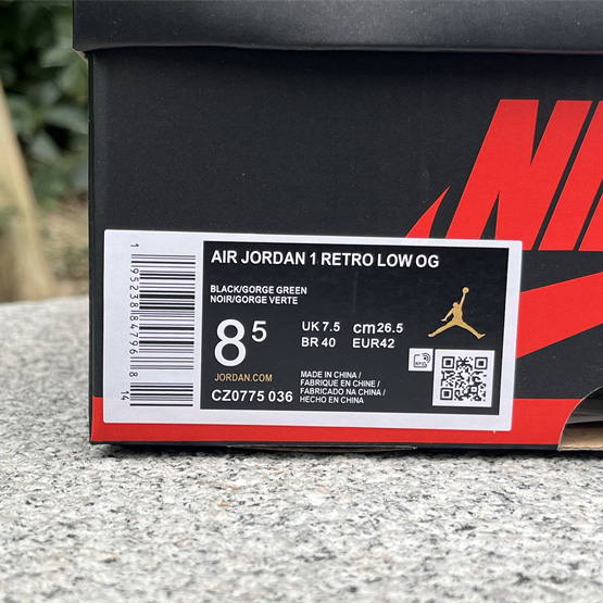Air Jordan 1 Low  Sneaker      CZ0775-036 - FashionPlug