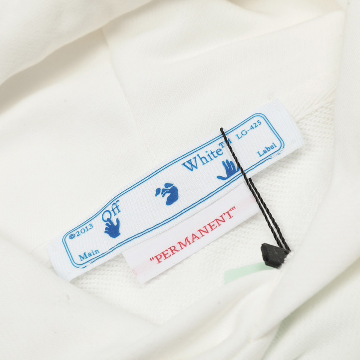 Off-White Cotton Hoodie - FashionPlug