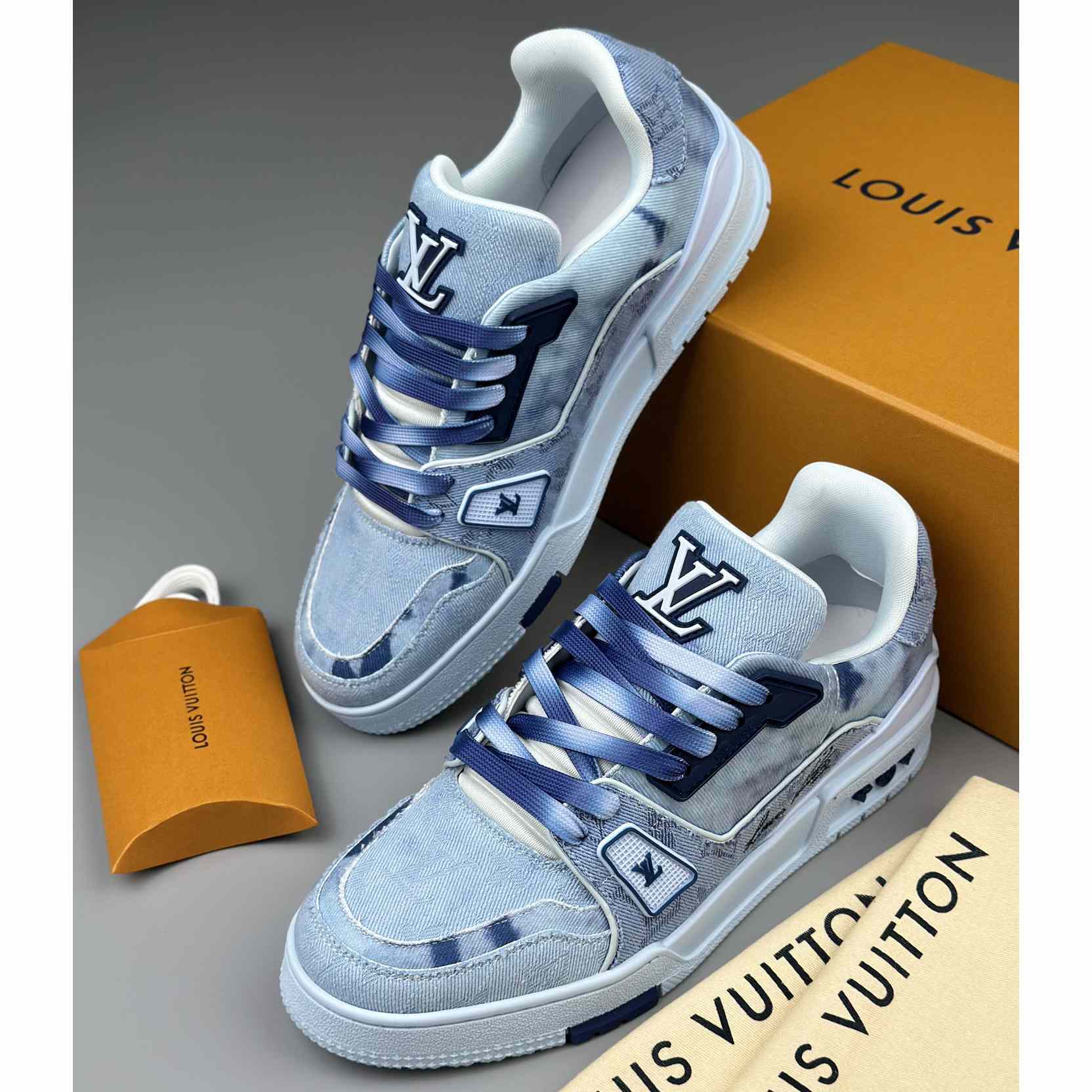 Louis Vuitton LV Trainer Sneaker   - FashionPlug
