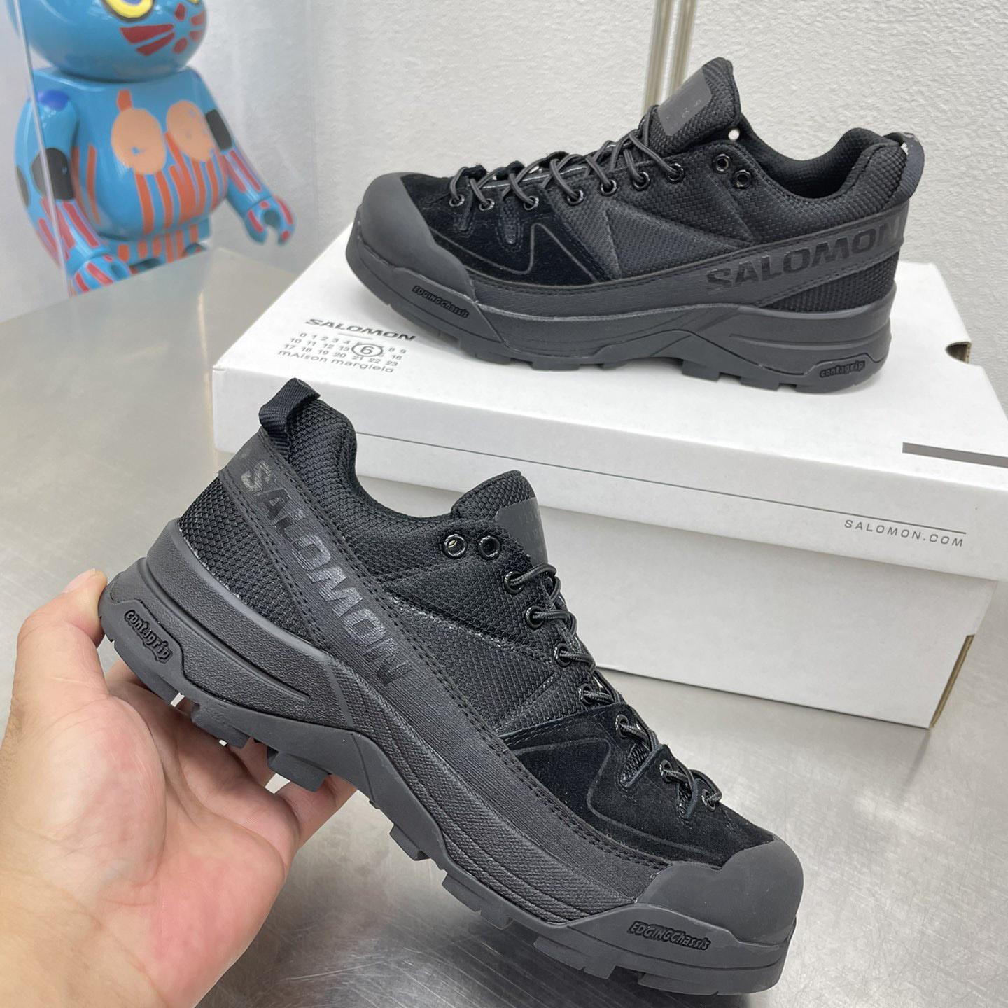 Maison Margiela Black Salomon Edition X-Alpages Sneakers - FashionPlug