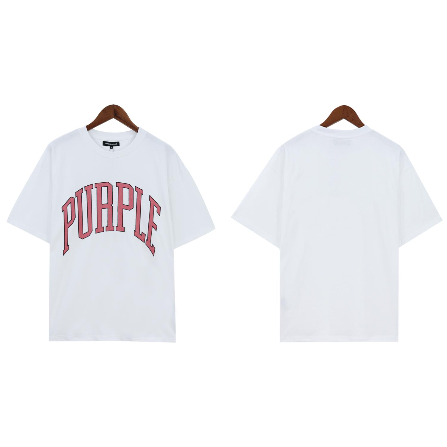 Purple-Brand Cotton Jersey Logo Graphic T-Shirt - FashionPlug