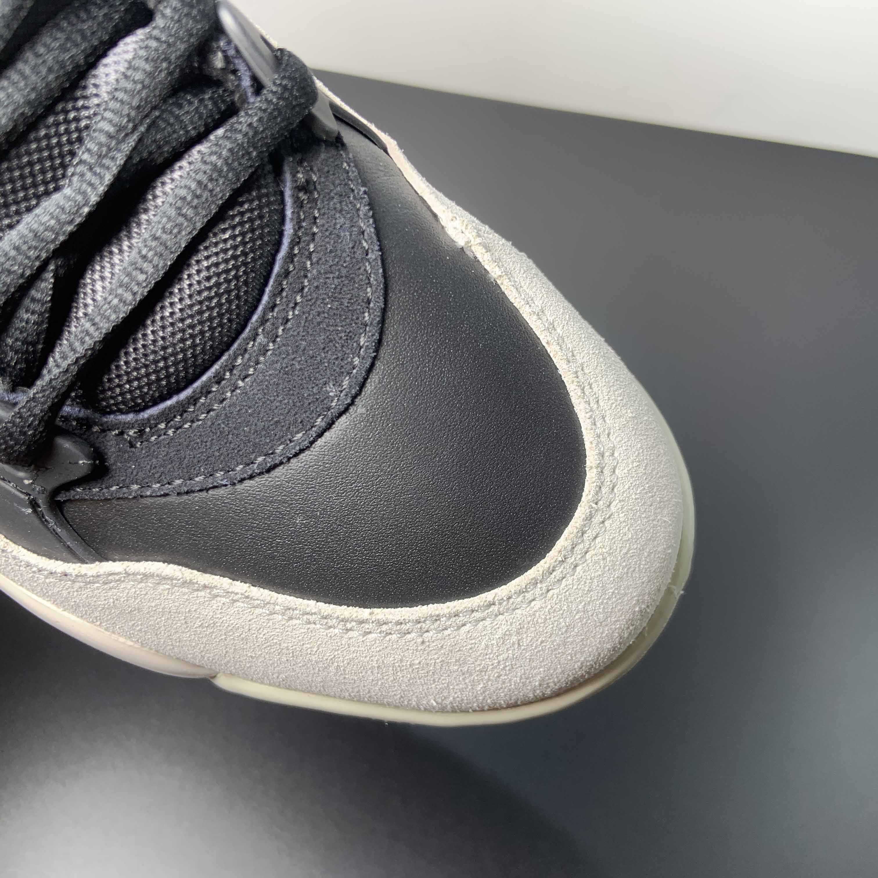 Jordan 4 Black/Light Bone-Dark Grey Sneakers     FQ7939-001 - FashionPlug