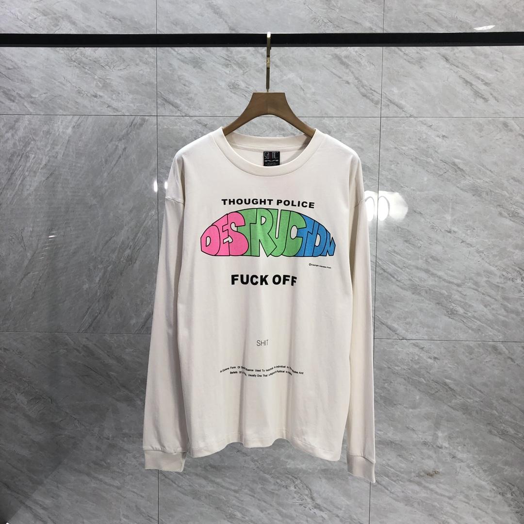 Saint Michael Distruction Long sleeve T-shirt  - FashionPlug