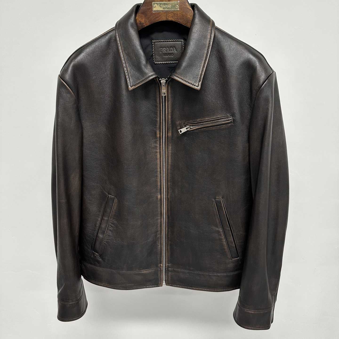 Prada Leather Jacket - FashionPlug