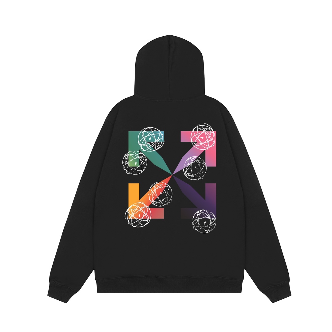 Off-White Cotton Hoodie - FashionPlug