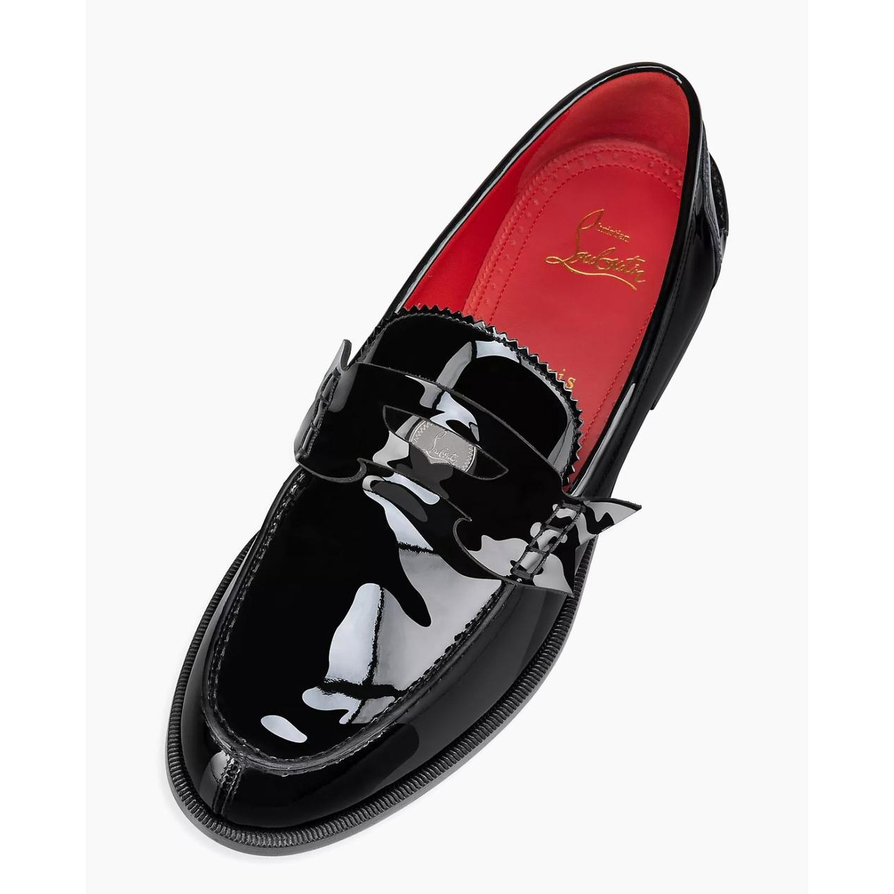 Christian Louboutin Loafers - Patent calf leather - Black  - FashionPlug