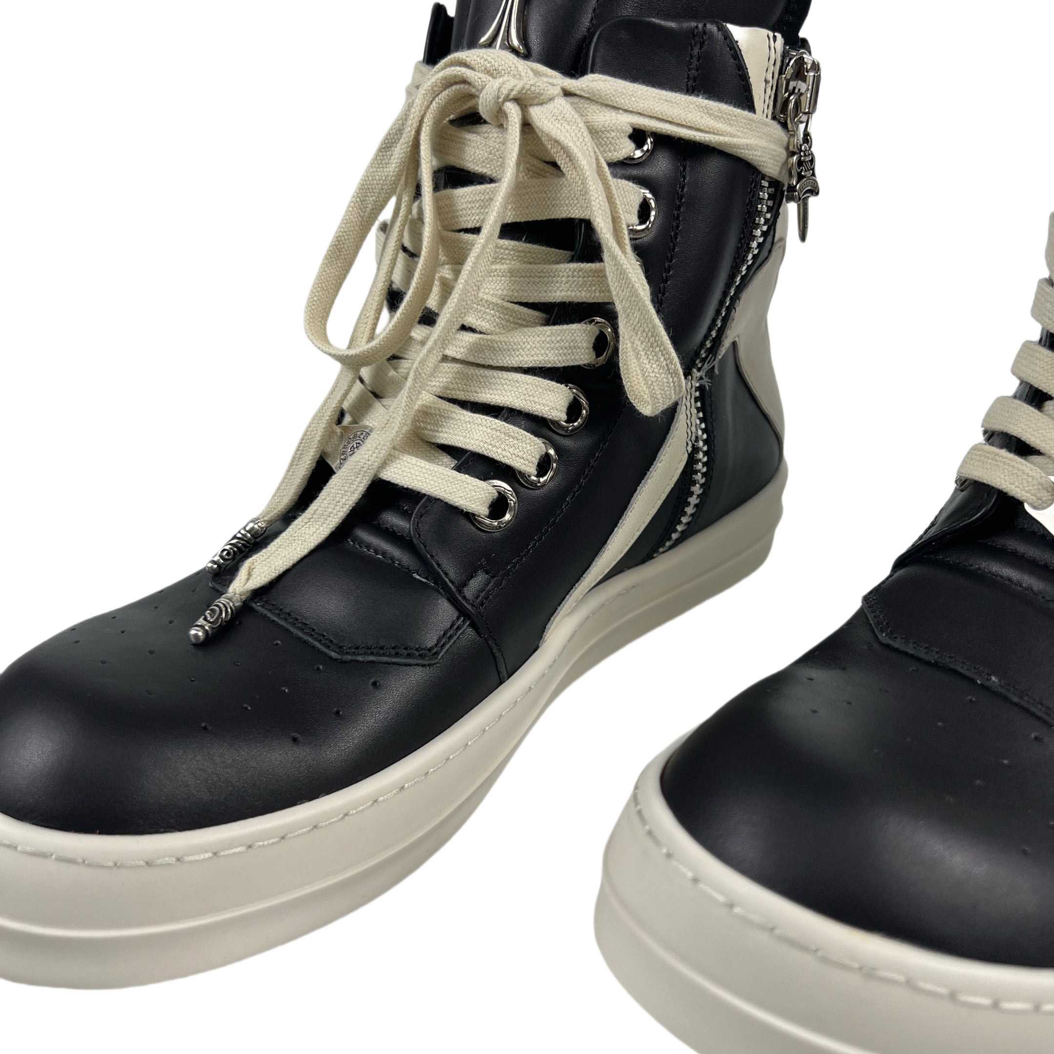 Chrome Hearts x Rick Owens Geobasket High 'Black' - FashionPlug