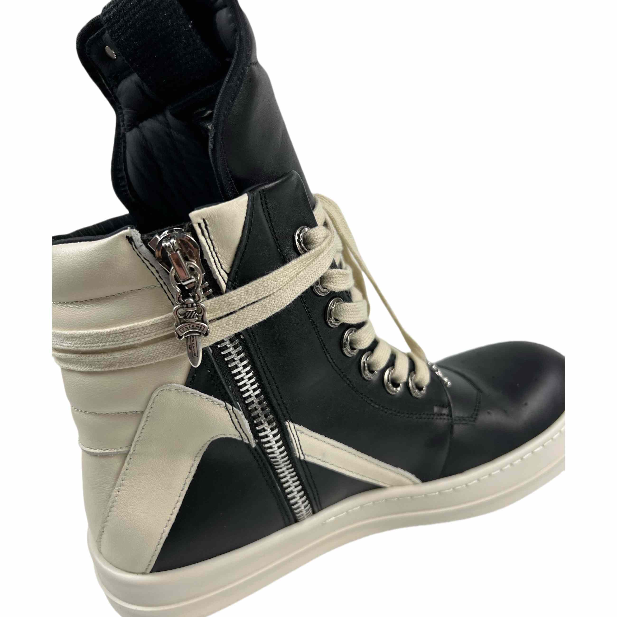 Chrome Hearts x Rick Owens Geobasket High 'Black' - FashionPlug
