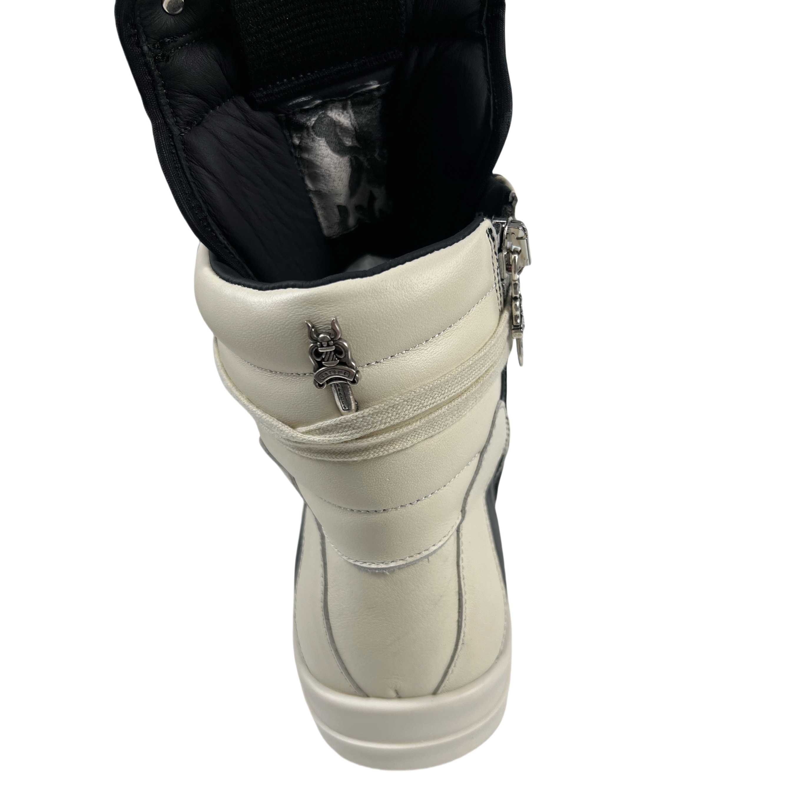 Chrome Hearts x Rick Owens Geobasket High 'Black' - FashionPlug
