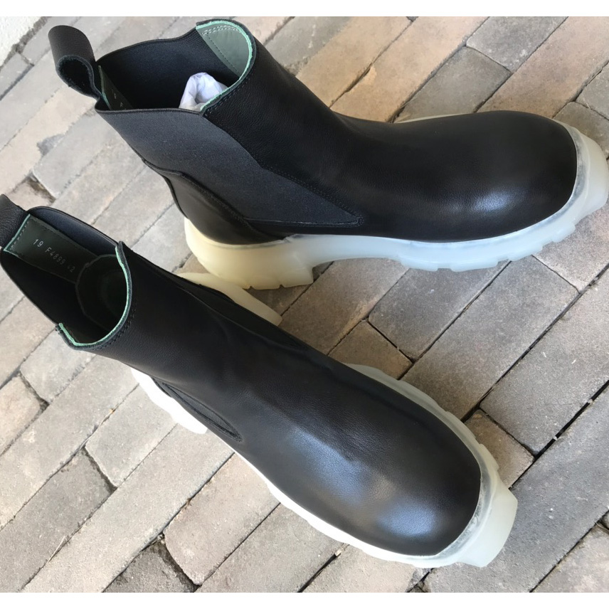 Rick Owens Leather Boots  - FashionPlug